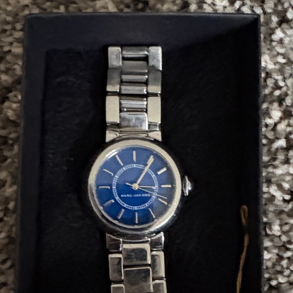 Marc Jacobs Blue Dial Silver Bracelet Watch